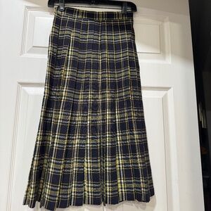 VINTAGE 1950'S PLEATED PLAID WOOL SKIRT JONATHAN LOGAN WOMEN'S SZ XS